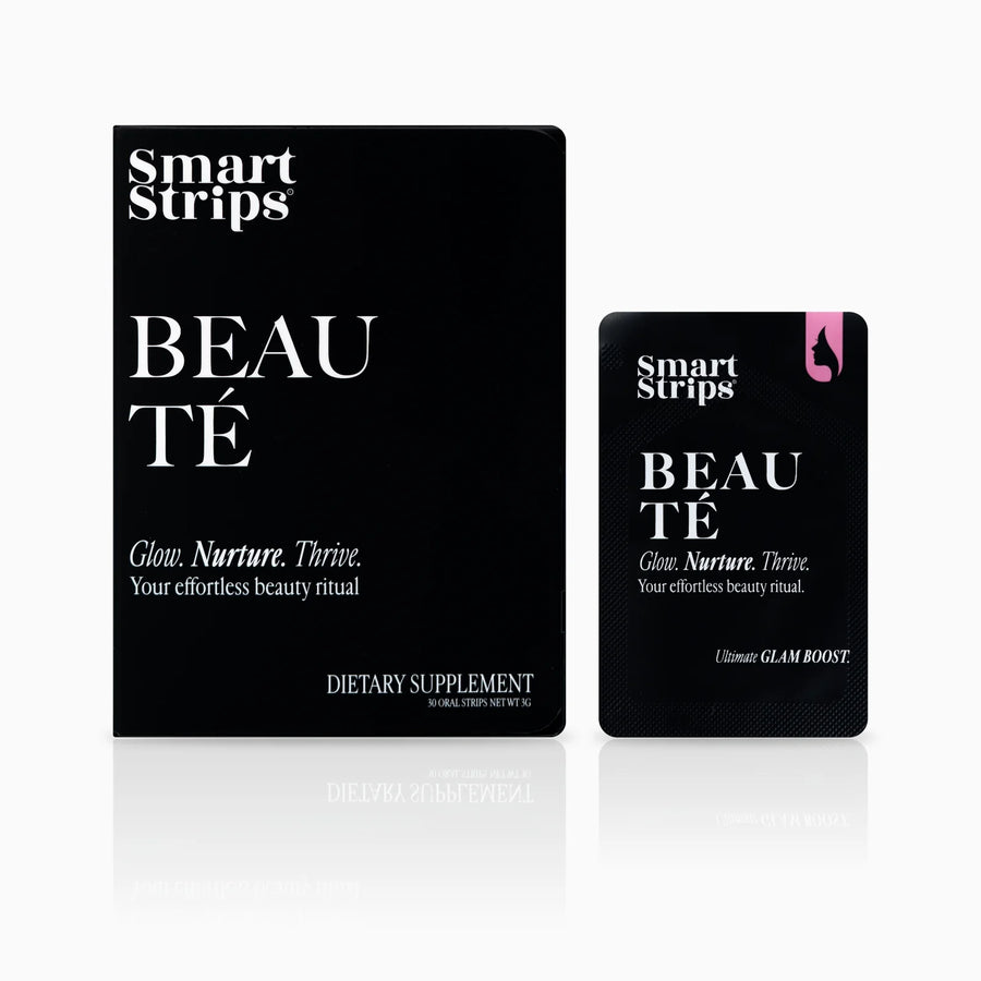 Smart Strips BEAUTÉ oral dissolvable strips, box and single sachet