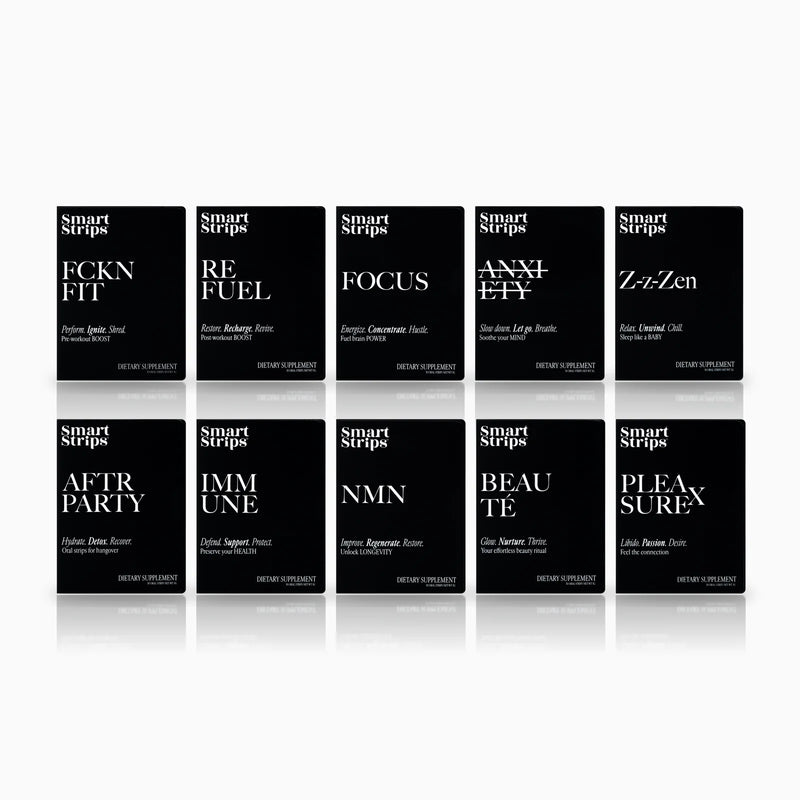 Smart Strips Complete Set: all ten oral dissolvable strip boxes